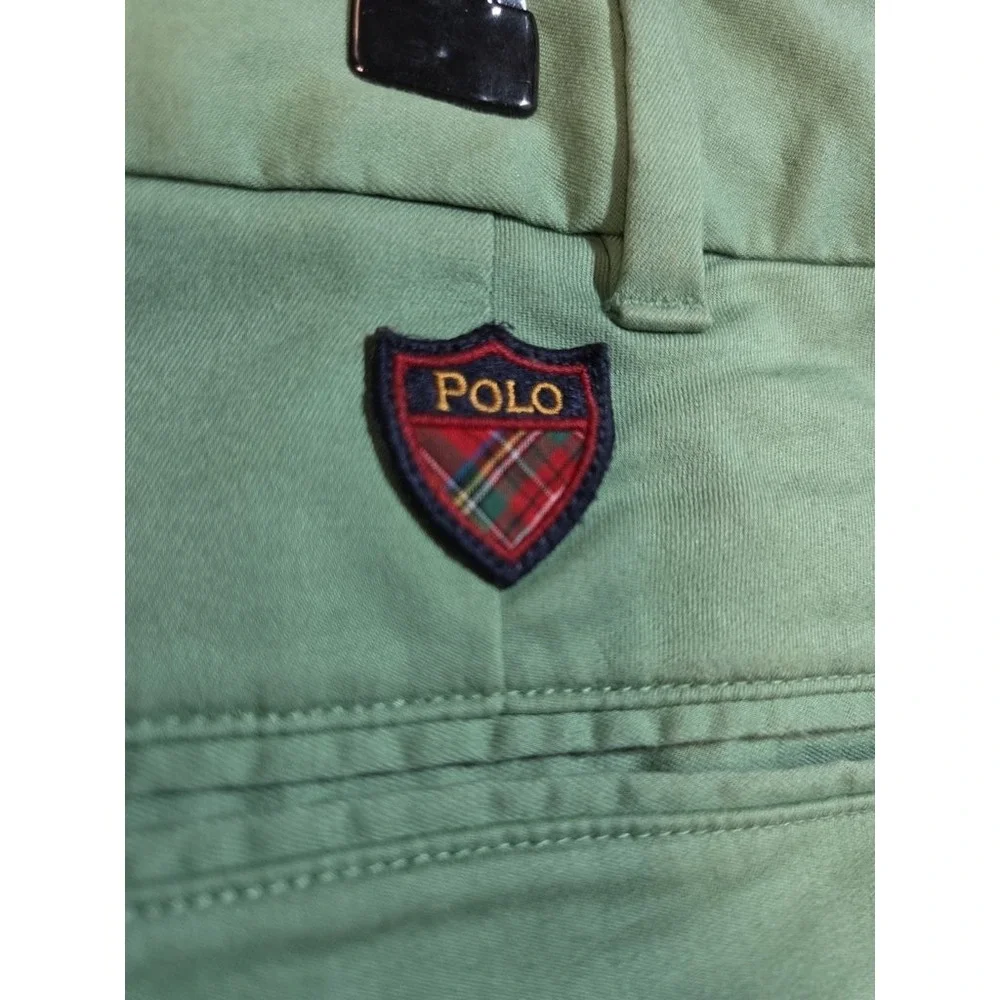 Polo Ralph Lauren Golf Shorts Mens 38 Green Classic Fit Chino Cotton Shield Logo
